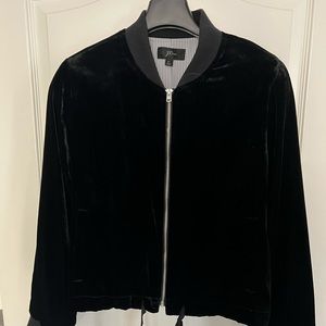 JCrew velvet bomber style jacket.